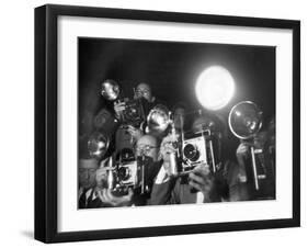 Emilie Dionne, One of Quintuplets, with Sisters Marie, Annette, Yvonne, and Cecile-Lisa Larsen-Framed Photographic Print