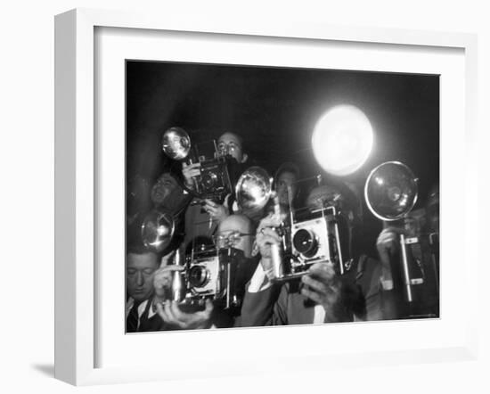 Emilie Dionne, One of Quintuplets, with Sisters Marie, Annette, Yvonne, and Cecile-Lisa Larsen-Framed Photographic Print