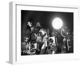 Emilie Dionne, One of Quintuplets, with Sisters Marie, Annette, Yvonne, and Cecile-Lisa Larsen-Framed Photographic Print