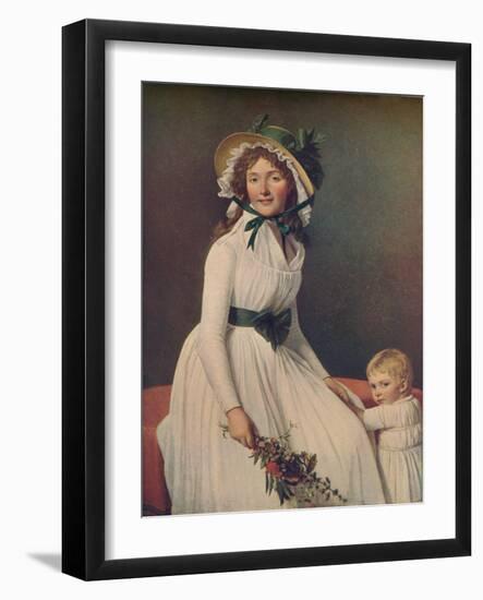 Emilie Pecoul, Madame Seriziat, 1795, (1914)-Jacques-Louis David-Framed Giclee Print