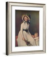 Emilie Pecoul, Madame Seriziat, 1795, (1914)-Jacques-Louis David-Framed Giclee Print