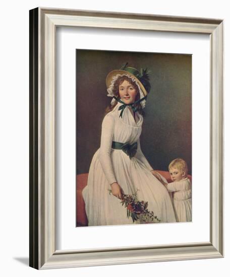 Emilie Pecoul, Madame Seriziat, 1795, (1914)-Jacques-Louis David-Framed Giclee Print