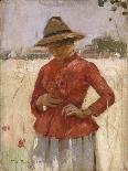 Woman in a Red Blouse, 1885-Emilio Boggio-Giclee Print