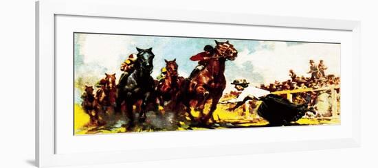 Emily Davidson Killing Herself at the Derby in 1913-McConnell-Framed Giclee Print