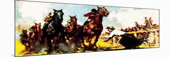 Emily Davidson Killing Herself at the Derby in 1913-McConnell-Mounted Giclee Print