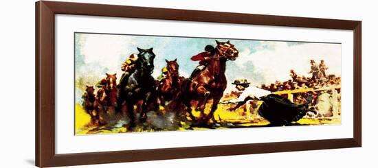 Emily Davidson Killing Herself at the Derby in 1913-McConnell-Framed Premium Giclee Print