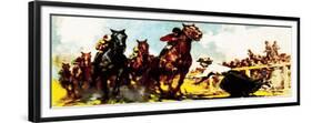 Emily Davidson Killing Herself at the Derby in 1913-McConnell-Framed Premium Giclee Print