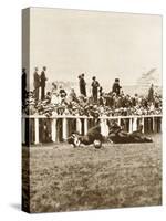 Emily Davison Throwing Herself in Front of the King's Horse During the Derby, Epsom, Surrey, 1913-null-Stretched Canvas