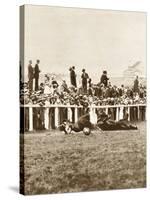 Emily Davison Throwing Herself in Front of the King's Horse During the Derby, Epsom, Surrey, 1913-null-Stretched Canvas