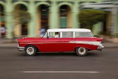 1957 Chevrolet Nomad. Collectible, vintage cars along Havana's old city center.-Emily M Wilson-Photographic Print