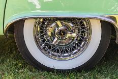 Marble Falls, Texas, USA. Vintage automobile with a chrome grill at a car show.-Emily M Wilson-Framed Photographic Print