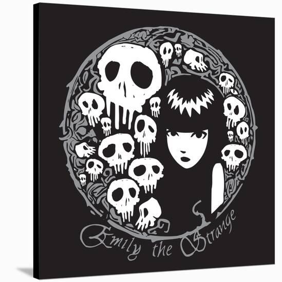 Emily the Skulls-Emily the Strange-Stretched Canvas