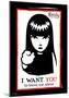 Emily the Strange I Want You to Leave Me Alone Art Print Poster-null-Mounted Mini Poster