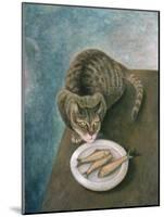 Emily with Three Trout-Patricia O'Brien-Mounted Giclee Print