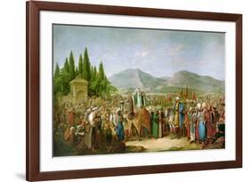 Emir Bechir Shihab II, Ruler of the Lebanon, Rendering Homage to Ibrahim Pasha, before St Jean-Georg Emanuel Opitz-Framed Giclee Print