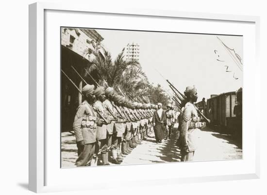 Emir Faisal at Lydda Station, Palestine, with Sir Herbert Samuel, 1920-English Photographer-Framed Photographic Print