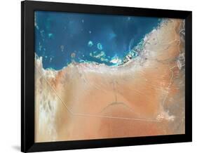 Emirate of Abu Dhabi, Satellite Image-null-Framed Photographic Print