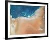 Emirate of Abu Dhabi, Satellite Image-null-Framed Photographic Print