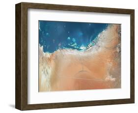 Emirate of Abu Dhabi, Satellite Image-null-Framed Photographic Print