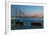 Emirate Towers and Emirates Palace at Night, Abu Dhabi, United Arab Emirates, Middle East-Frank Fell-Framed Photographic Print