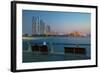 Emirate Towers and Emirates Palace at Night, Abu Dhabi, United Arab Emirates, Middle East-Frank Fell-Framed Photographic Print