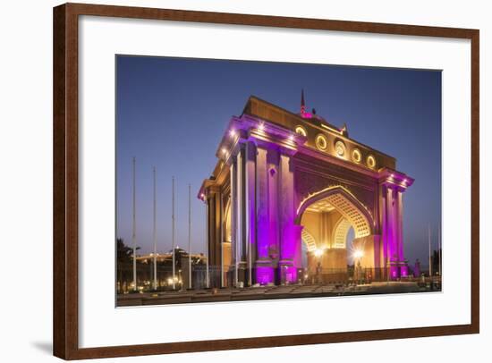 Emirates Palace Hotel Entrance, Abu Dhabi, United Arab Emirates, Middle East-Angelo Cavalli-Framed Photographic Print