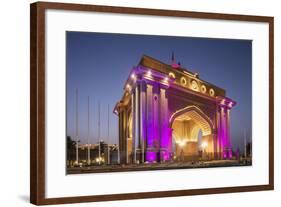 Emirates Palace Hotel Entrance, Abu Dhabi, United Arab Emirates, Middle East-Angelo Cavalli-Framed Photographic Print