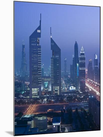 Emirates Towers, Sheik Zayed Road Area, Dubai, United Arab Emirates-Walter Bibikow-Mounted Photographic Print