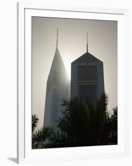 Emirates Towers, Sheikh Zayed Road Area, Dubai, United Arab Emirates-Walter Bibikow-Framed Photographic Print