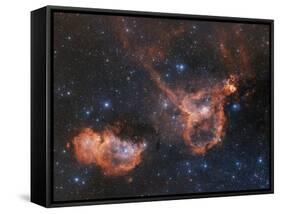 Emission Nebulae IC 1848 And IC 1805-Davide De Martin-Framed Stretched Canvas