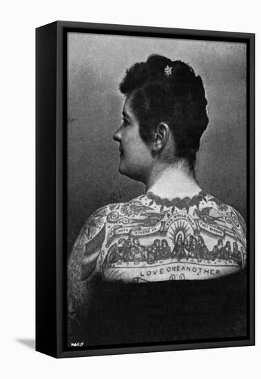 Emma de Burgh, Tattooed Lady, 1897-Carl Miller-Framed Stretched Canvas