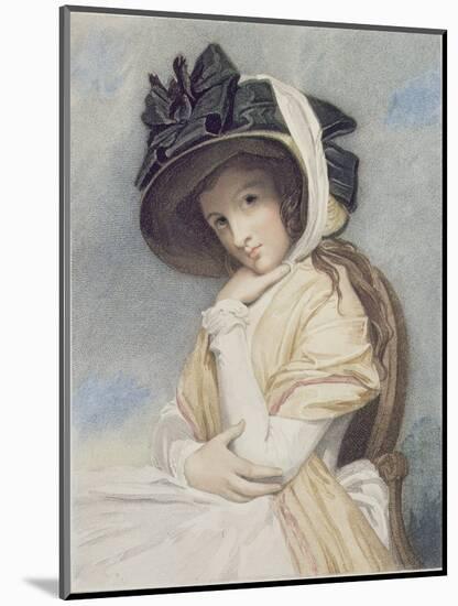 Emma, Engraved and Pub. by John Jones (C.1745-97), 1785 (Stipple)-George Romney-Mounted Giclee Print