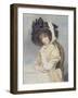 Emma, Engraved and Pub. by John Jones (C.1745-97), 1785 (Stipple)-George Romney-Framed Giclee Print