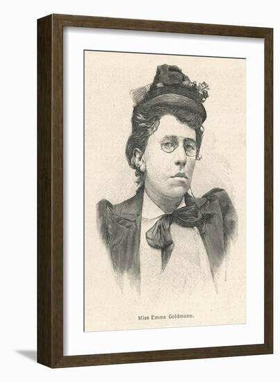 Emma Goldman Lithuanian-Born American Anarchist Politician and Agitator-null-Framed Art Print