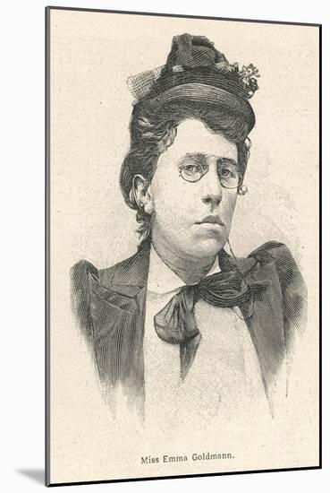 Emma Goldman Lithuanian-Born American Anarchist Politician and Agitator-null-Mounted Art Print