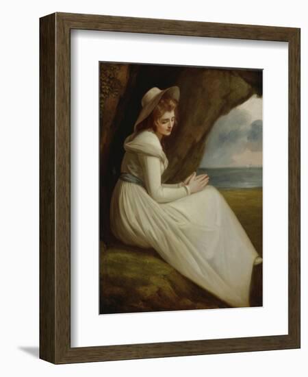 Emma, Lady Hamilton-George Romney-Framed Giclee Print