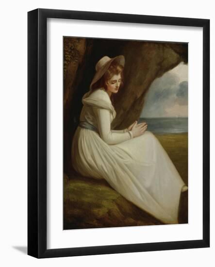 Emma, Lady Hamilton-George Romney-Framed Giclee Print