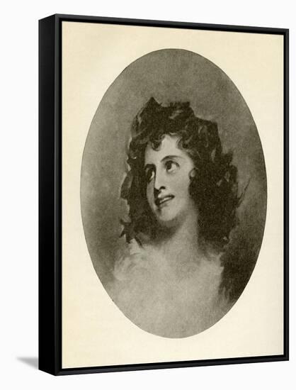 Emma Lady Hamilton-George Romney-Framed Stretched Canvas