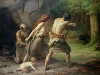 Prehistoric Man Hunting Bears, 1832-Emmanuel Benner-Giclee Print