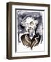 Emmanuel Chabrier - French composer and pianist; caricature with l'étoile-Neale Osborne-Framed Giclee Print