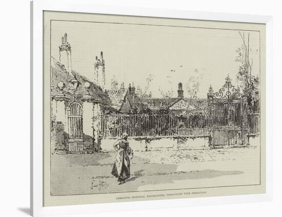 Emmanuel Hospital, Westminster, Threatened with Demolition-Herbert Railton-Framed Giclee Print