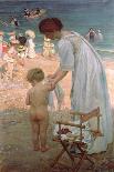 The Bathing Hour-Emmanuel Phillips Fox-Stretched Canvas