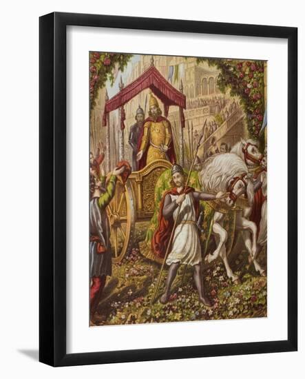 Emmanuel's Second Entry into Mansoul, Illustration from 'The Holy War' by John Bunyan (1628-88)-null-Framed Giclee Print