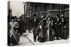 Emmeline Pankhurst Carrying a Petition from the Third Women's Parliament to the Prime Minister-English Photographer-Stretched Canvas