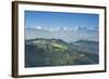 Emmental Valley and Swiss Alps in the Background, Berner Oberland, Switzerland-Jon Arnold-Framed Photographic Print