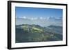 Emmental Valley and Swiss Alps in the Background, Berner Oberland, Switzerland-Jon Arnold-Framed Photographic Print