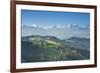 Emmental Valley and Swiss Alps in the Background, Berner Oberland, Switzerland-Jon Arnold-Framed Photographic Print