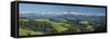 Emmental Valley and Swiss Alps in the Background, Berner Oberland, Switzerland-Jon Arnold-Framed Stretched Canvas