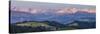 Emmental Valley and Swiss Alps in the Background, Berner Oberland, Switzerland-Jon Arnold-Stretched Canvas