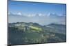 Emmental Valley and Swiss Alps in the Background, Berner Oberland, Switzerland-Jon Arnold-Mounted Photographic Print